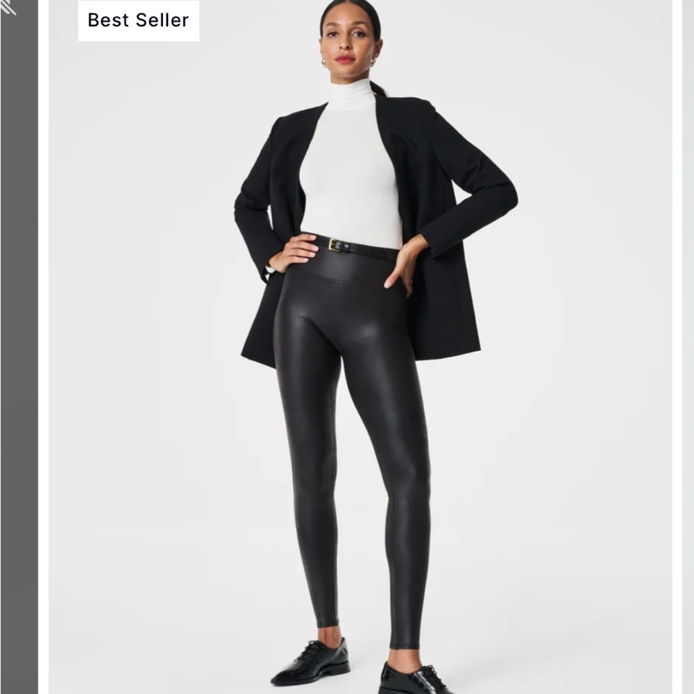 Spanx vegan leather leggings (small)